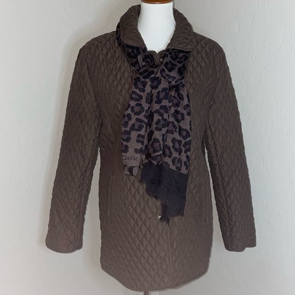 New! Marvin Richards Quilted Button Barn Jacket in Chocolate Womens Size Large🤎 - Picture 11 of 13